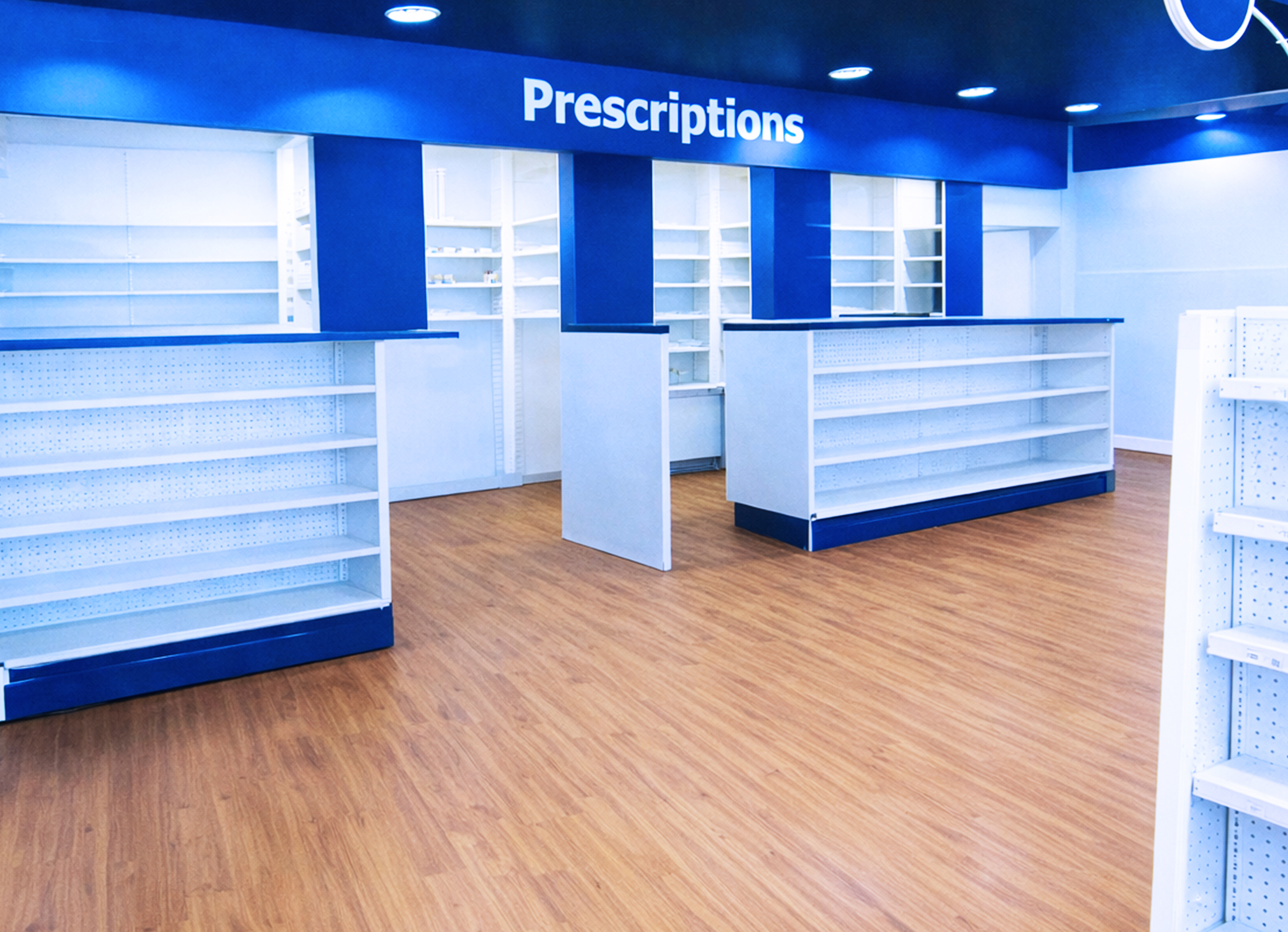 Blue pharmacy counter 1_Before